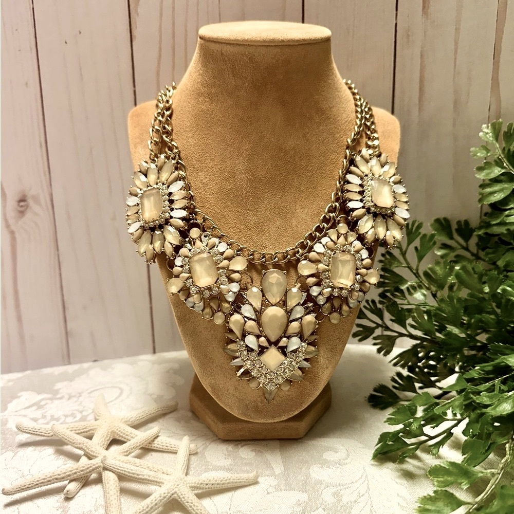 Multi Gem Statement Necklace - image 1